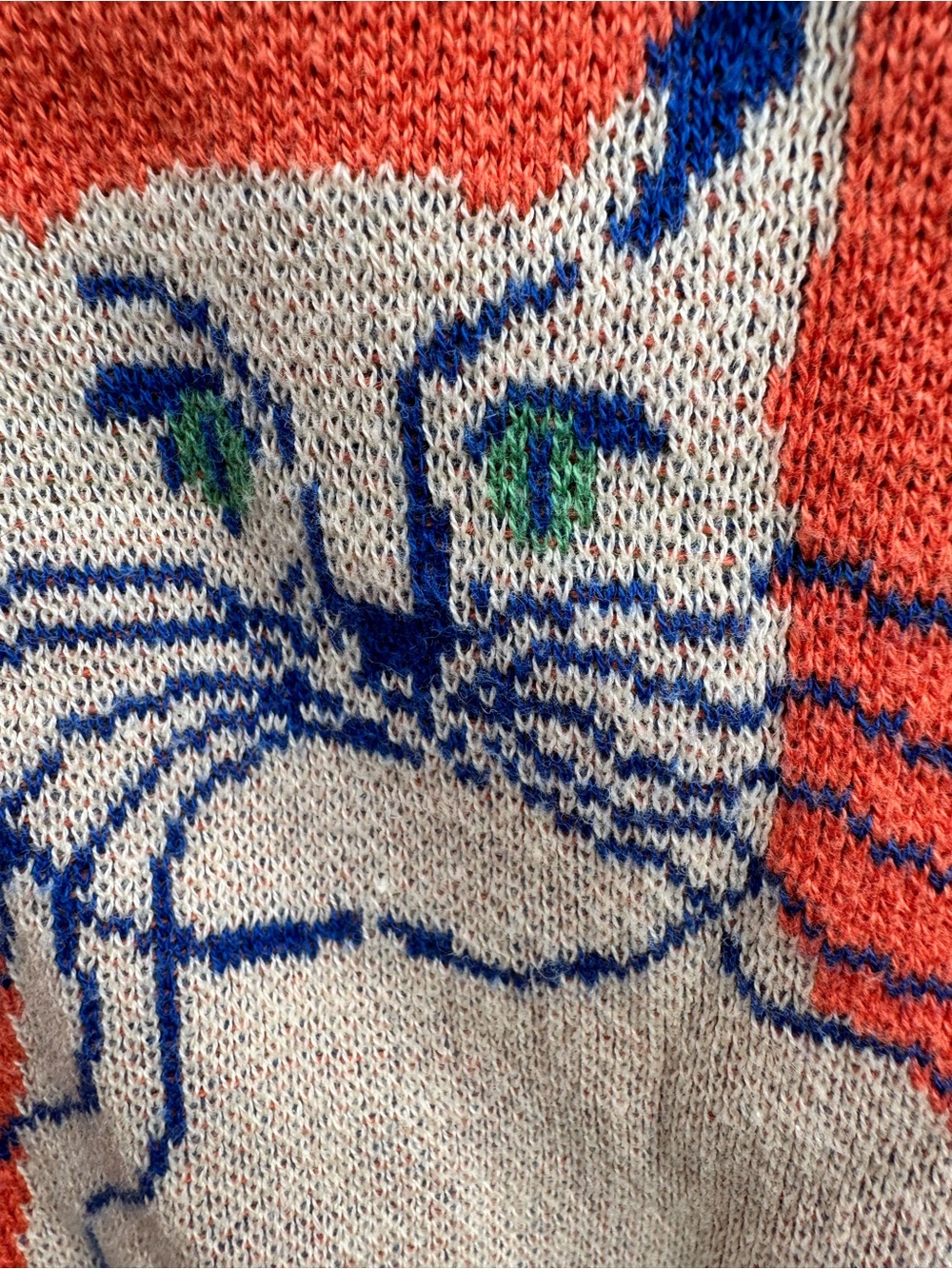 OXKNIT Coral Crewneck Sweater with Cat Intarsia - Picture 3 of 5